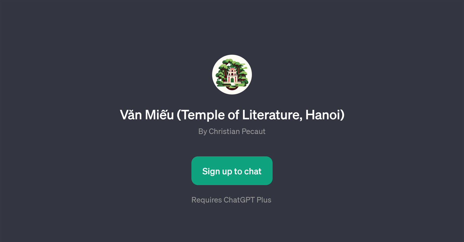 Vn Miu (Temple of Literature, Hanoi) website