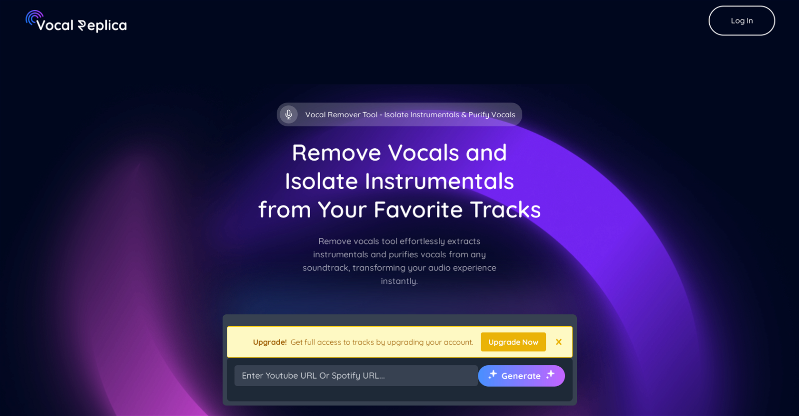 Vocal Replica website