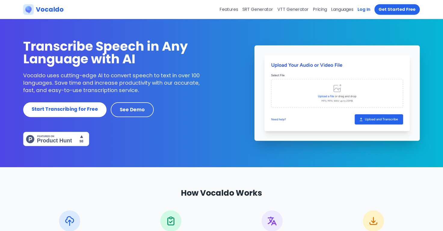 Vocaldo website