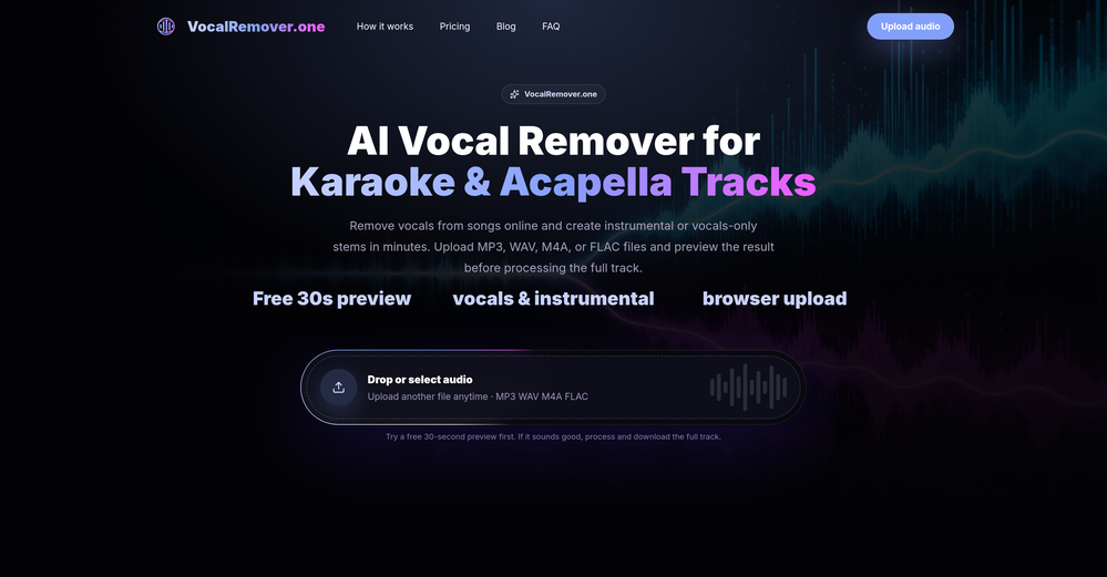 VocalRemover.one website