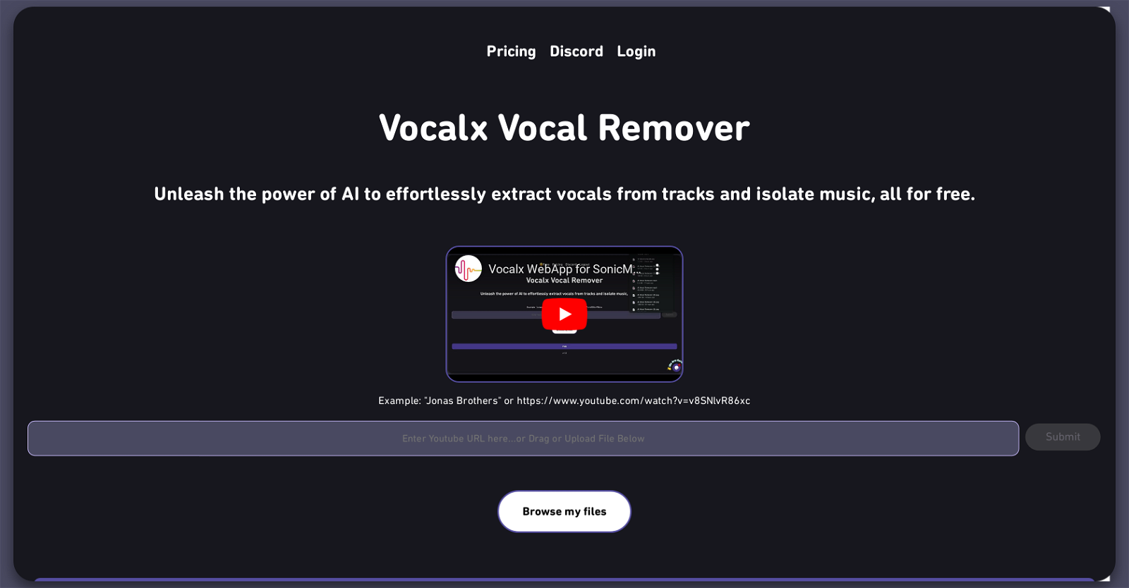 Vocalx website