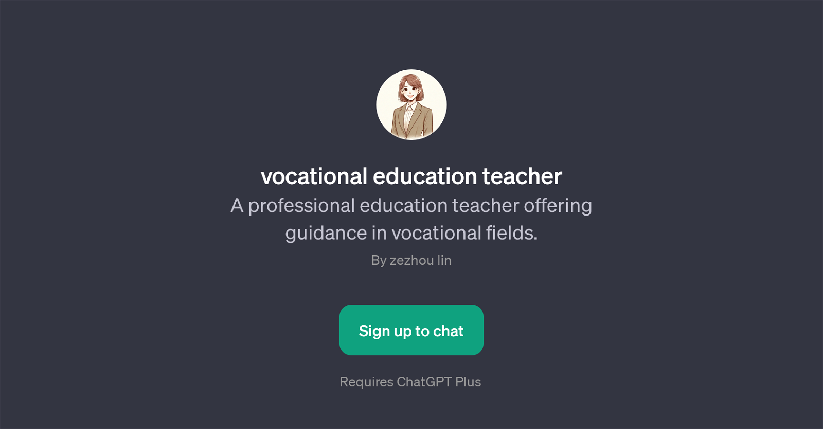 Vocational Education Teacher GPT website
