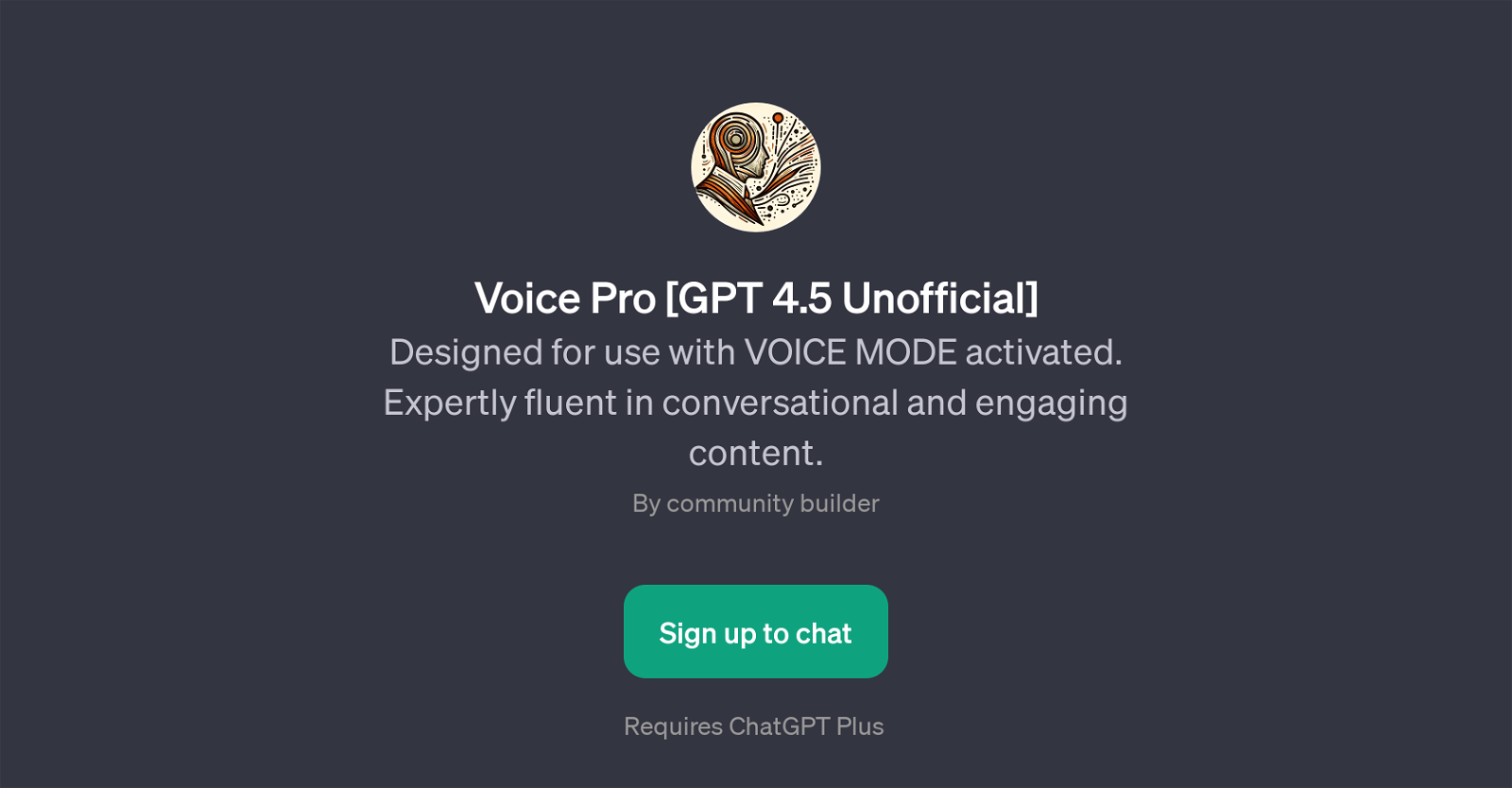Voice Pro [GPT 4.5 Unofficial] website