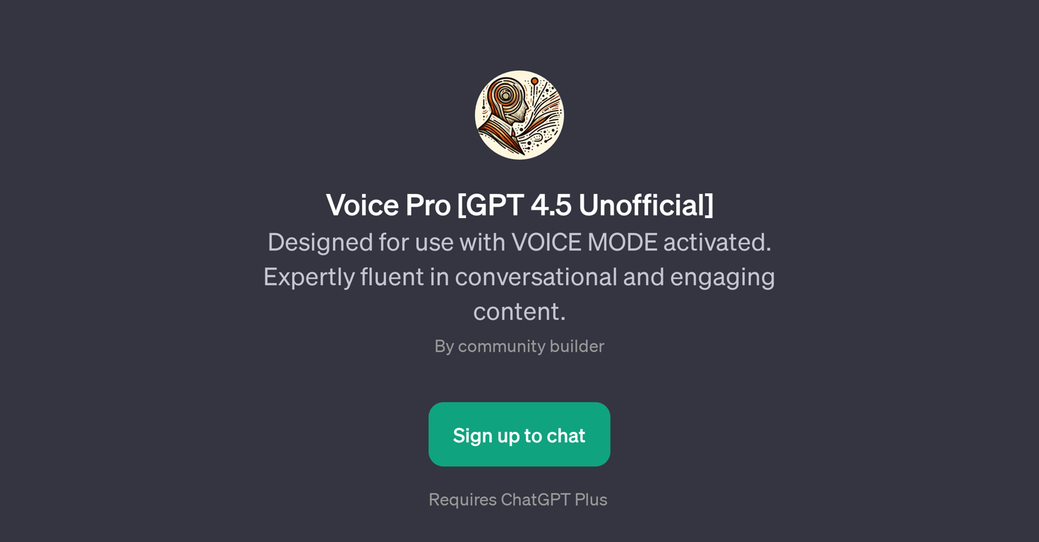 Voice Pro [GPT 4.5 Unofficial] website