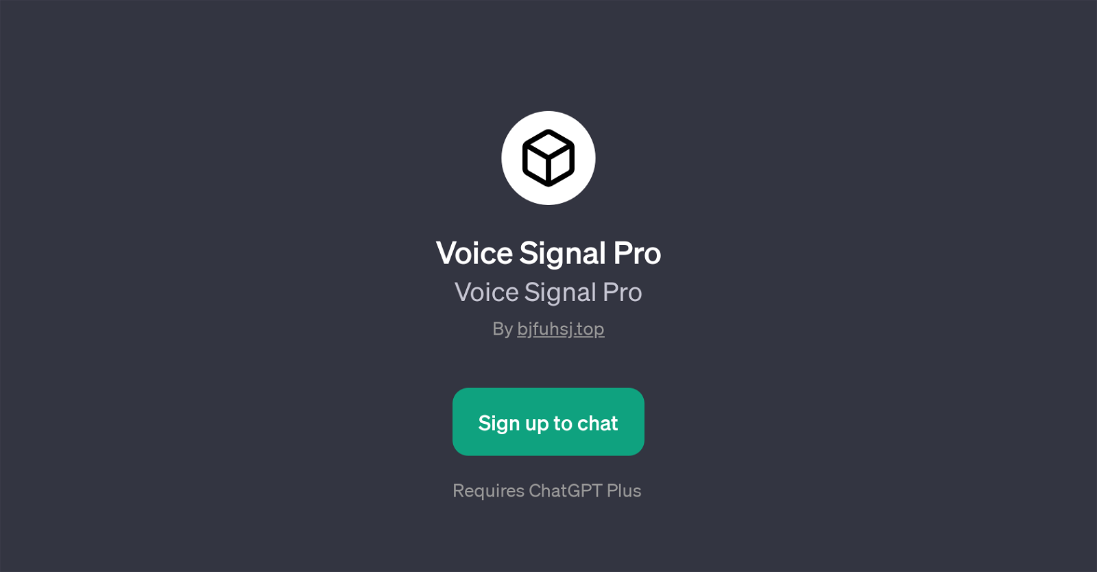 Voice Signal Pro website