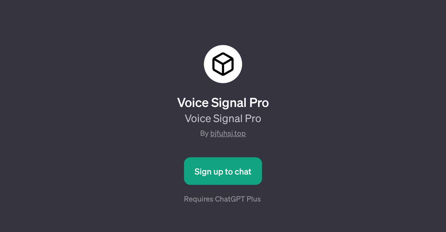Voice Signal Pro website
