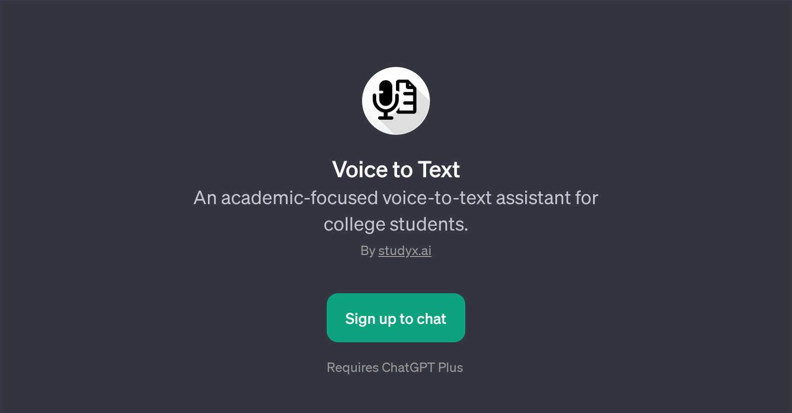 Voice to Text website
