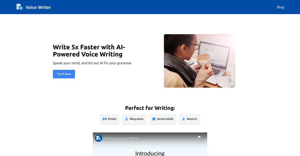 Voice Writer website