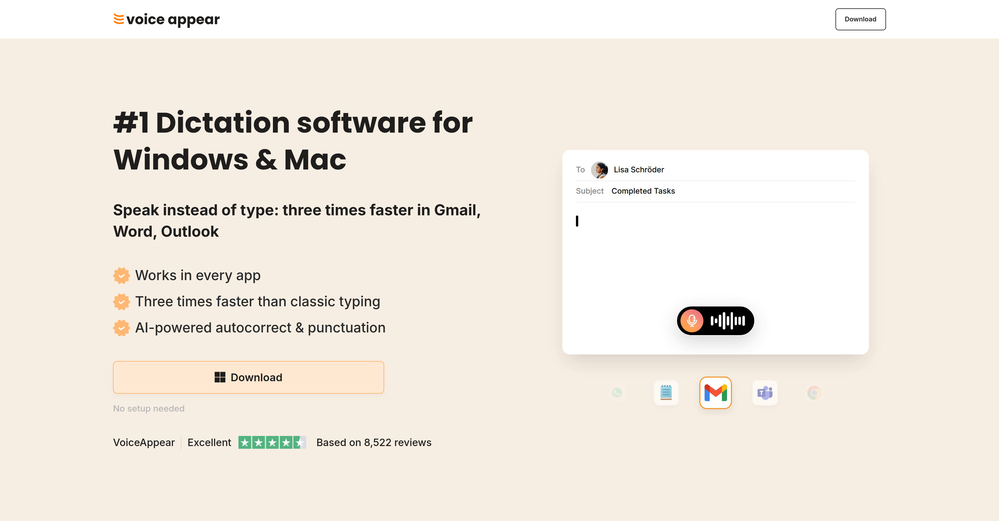VoiceAppear website