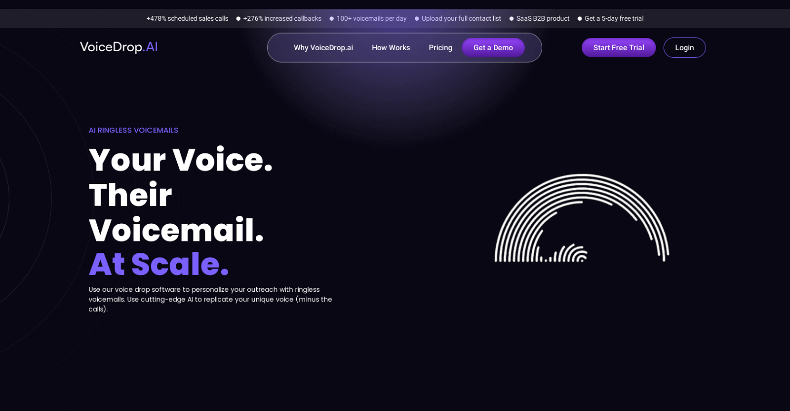 VoiceDrop website