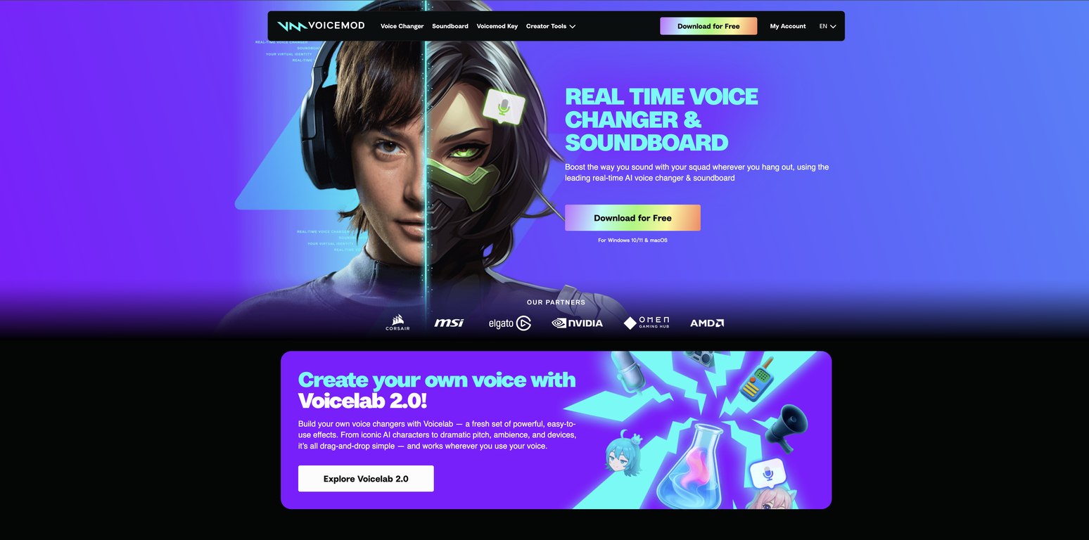 Voicemod website