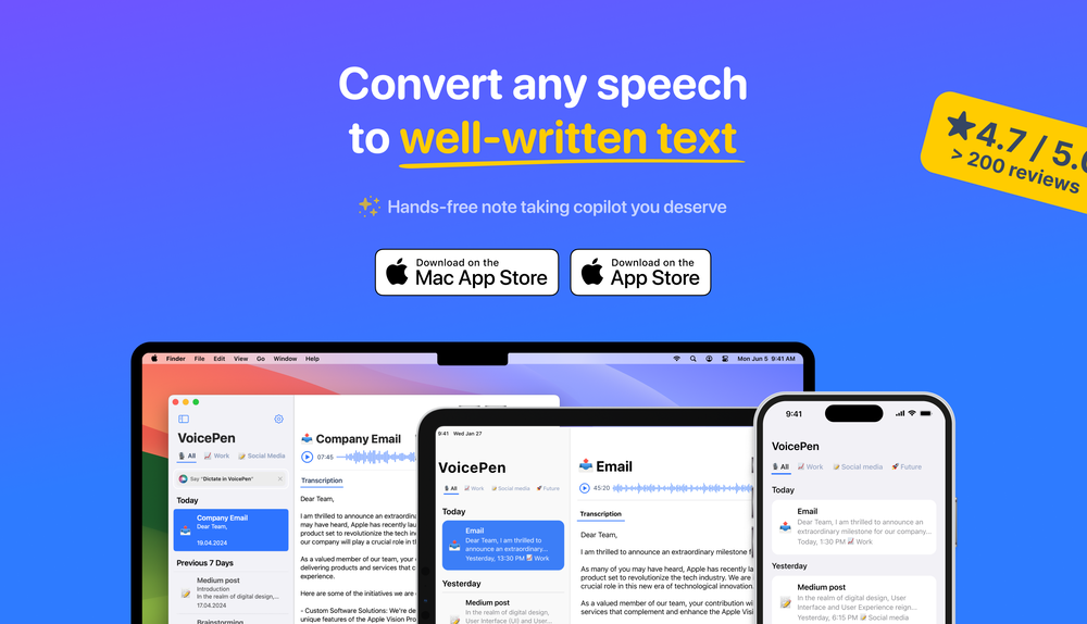 VoicePen App website