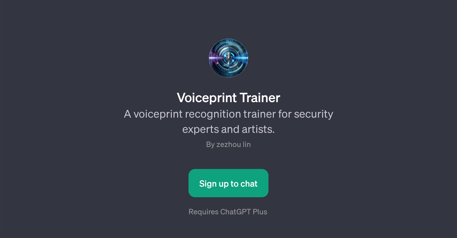 Voiceprint Trainer website