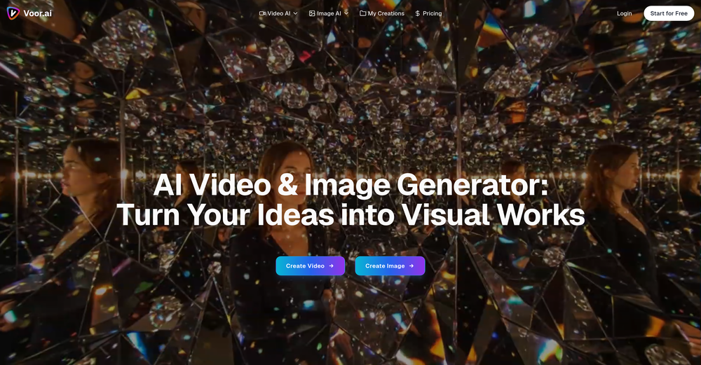 Voor AI | Video Generator website
