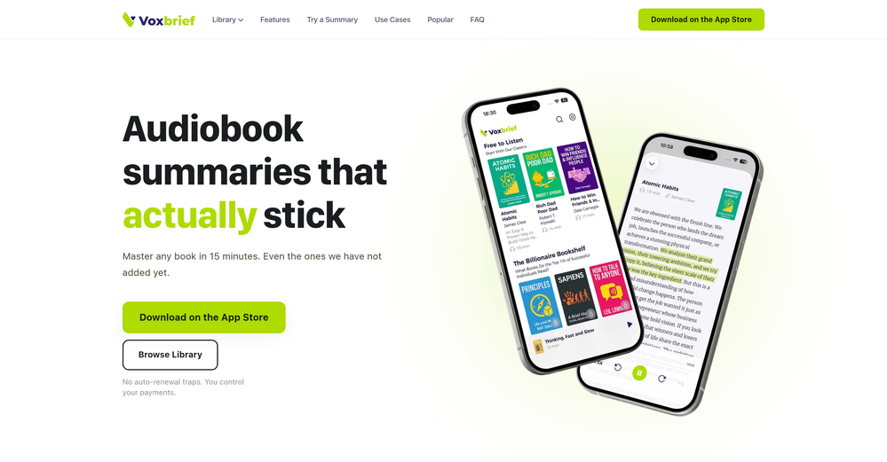 VoxBrief website