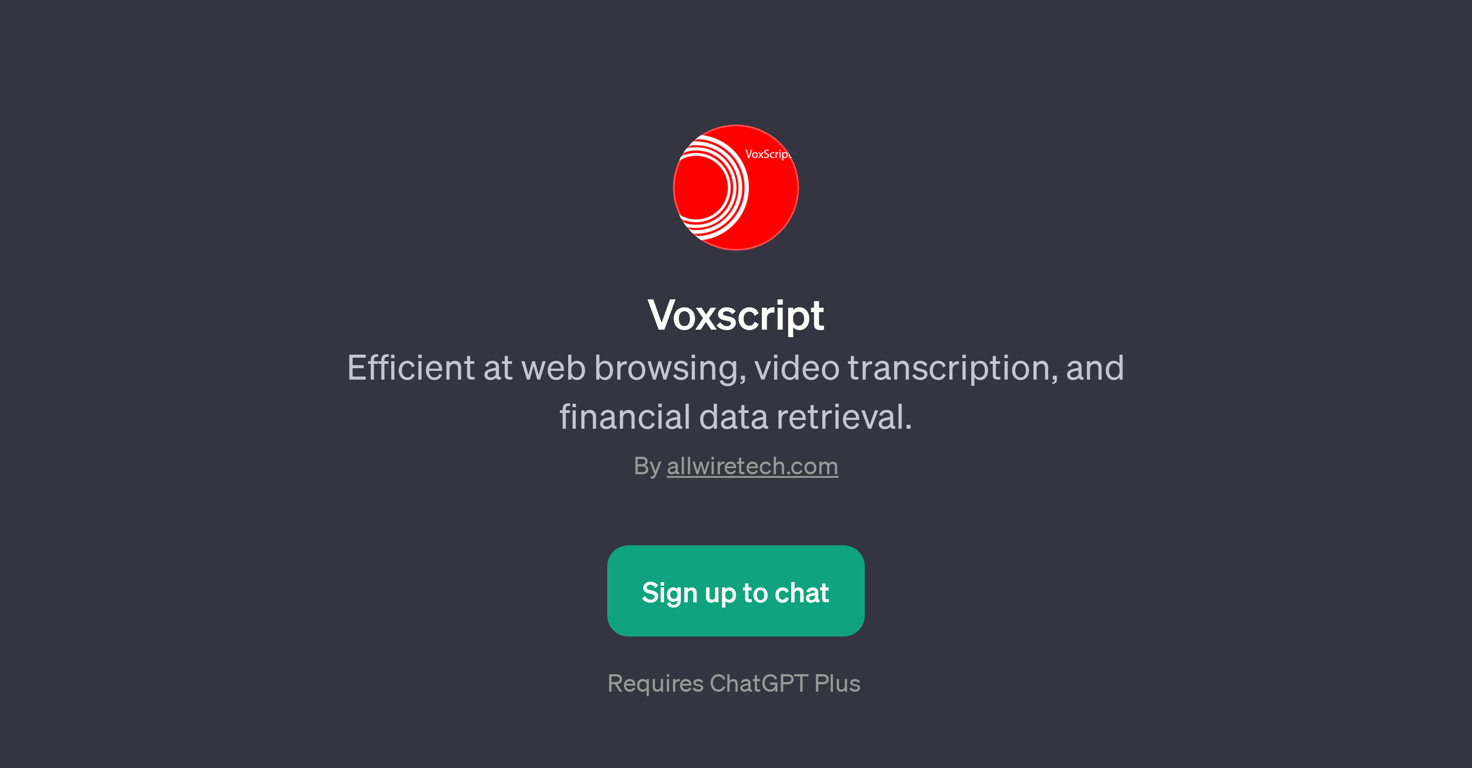 Voxscript website