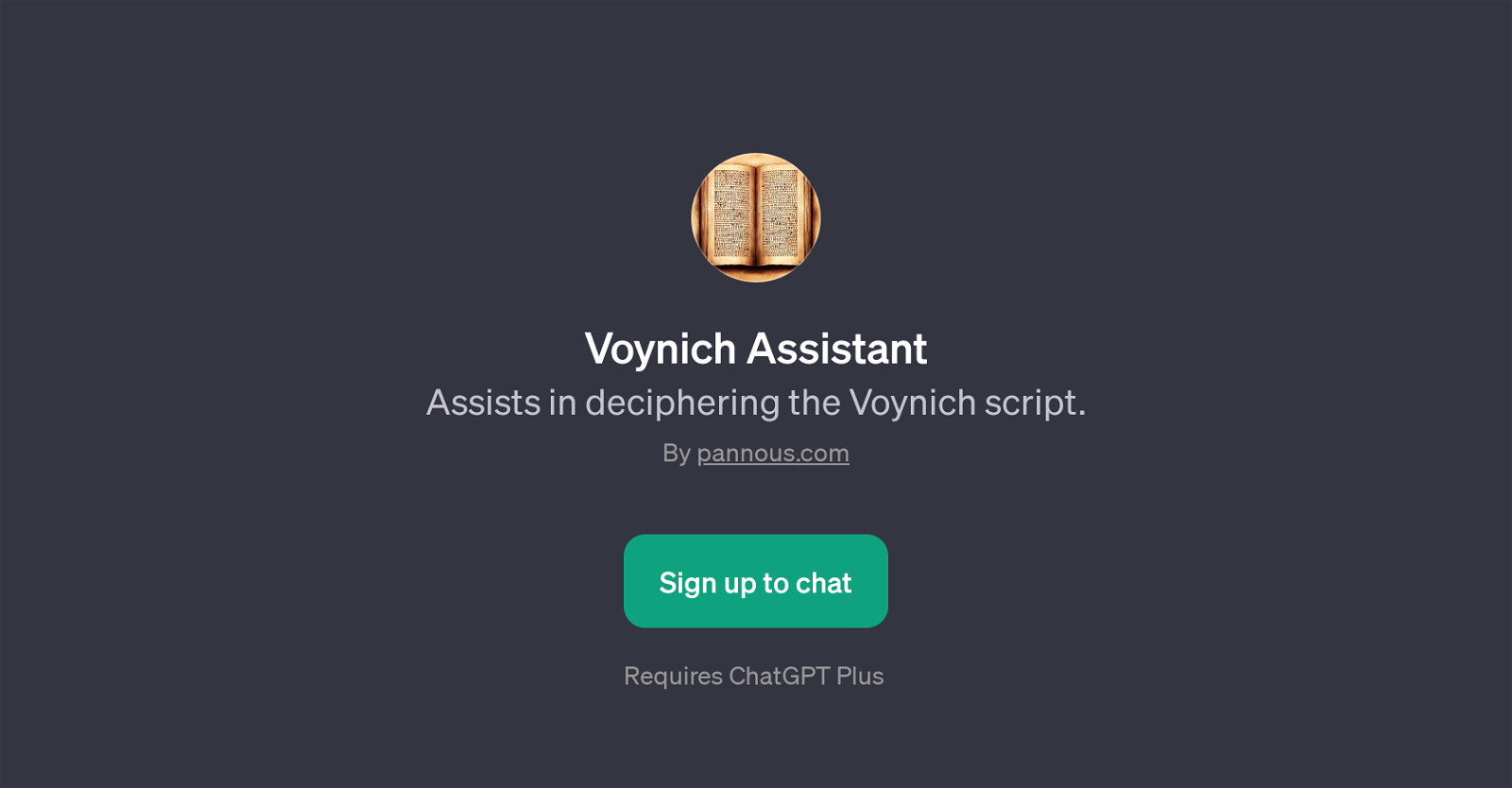 Voynich Assistant website