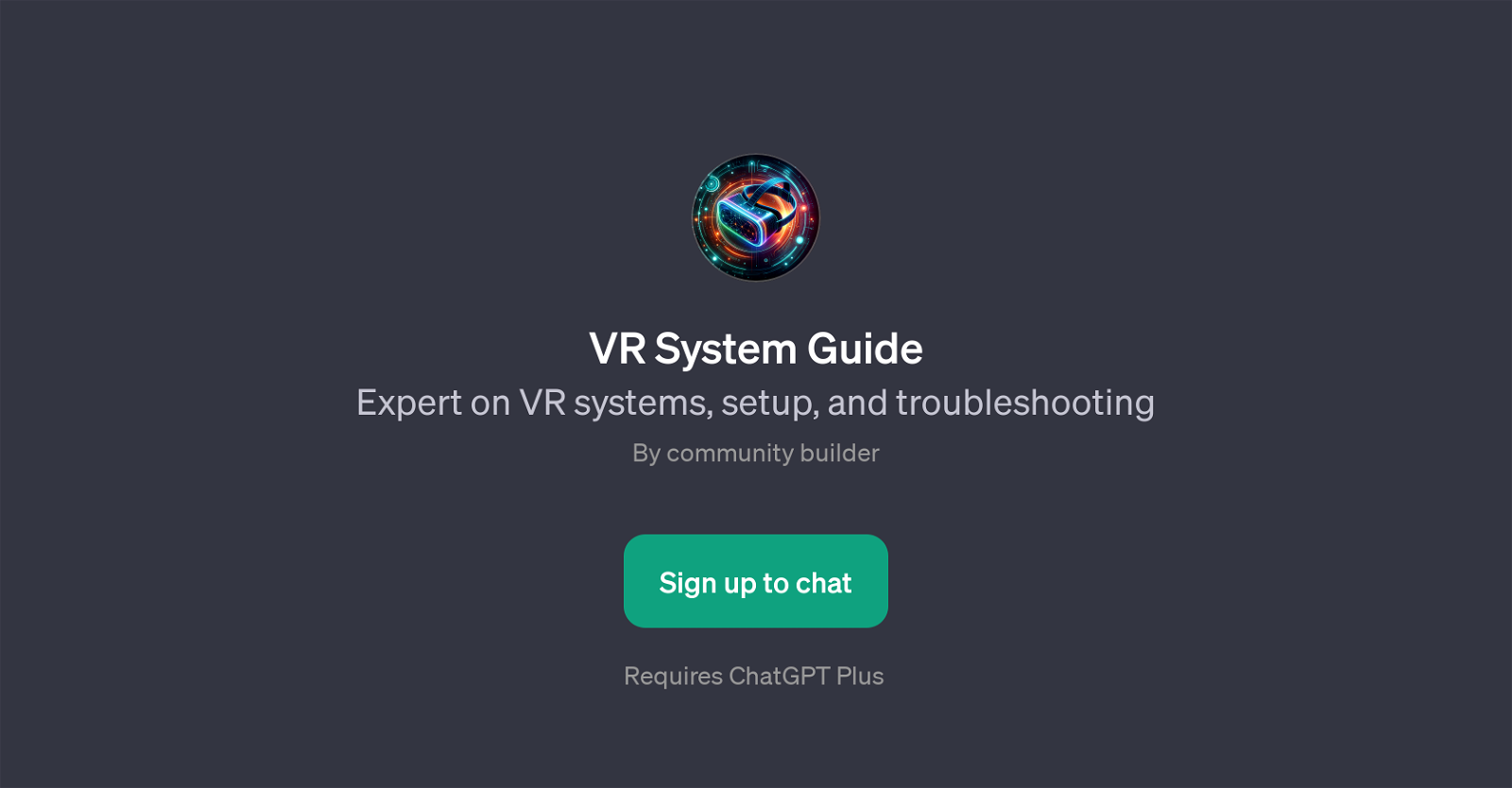 VR System Guide website
