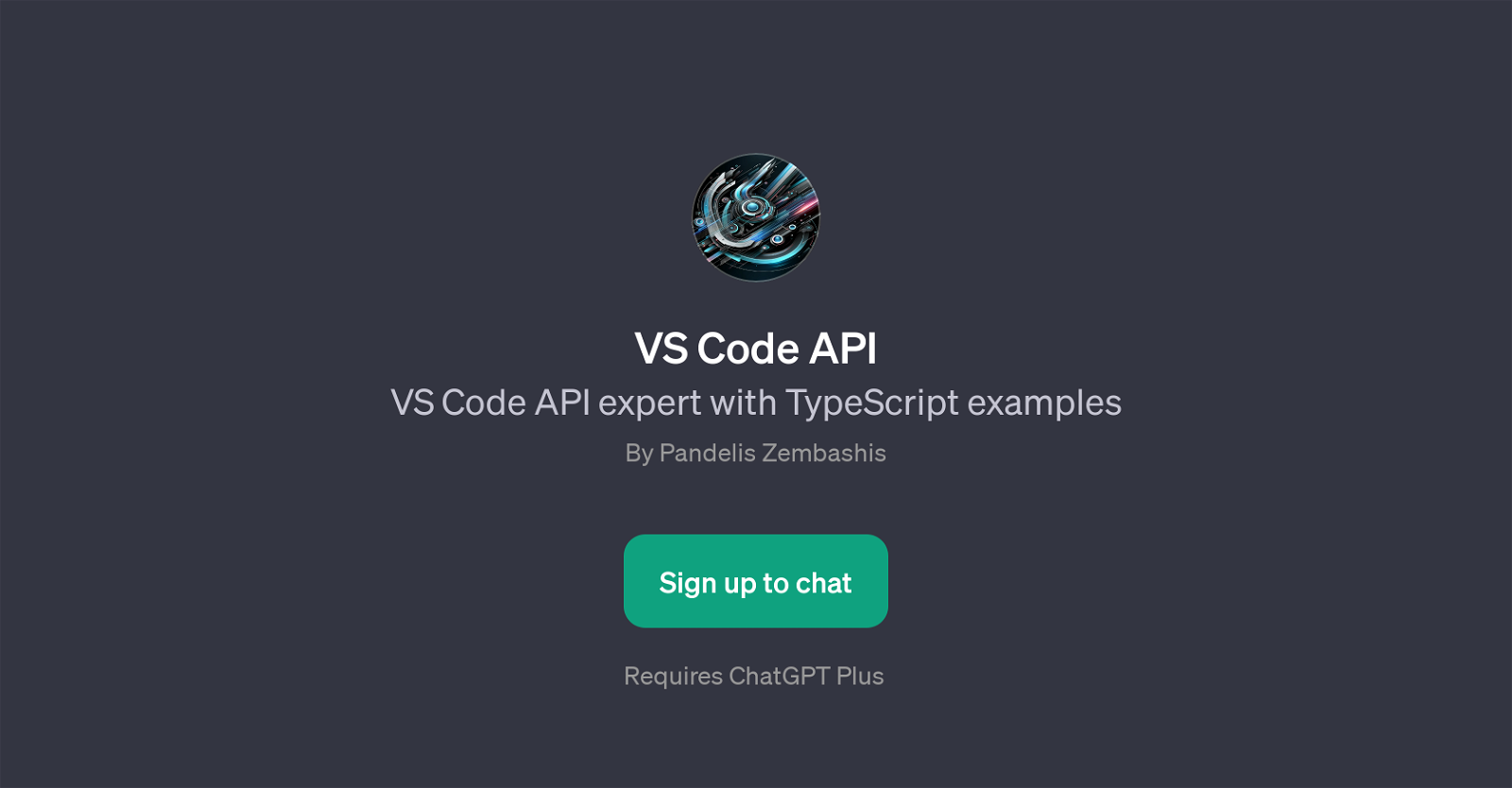 VS Code API GPT website