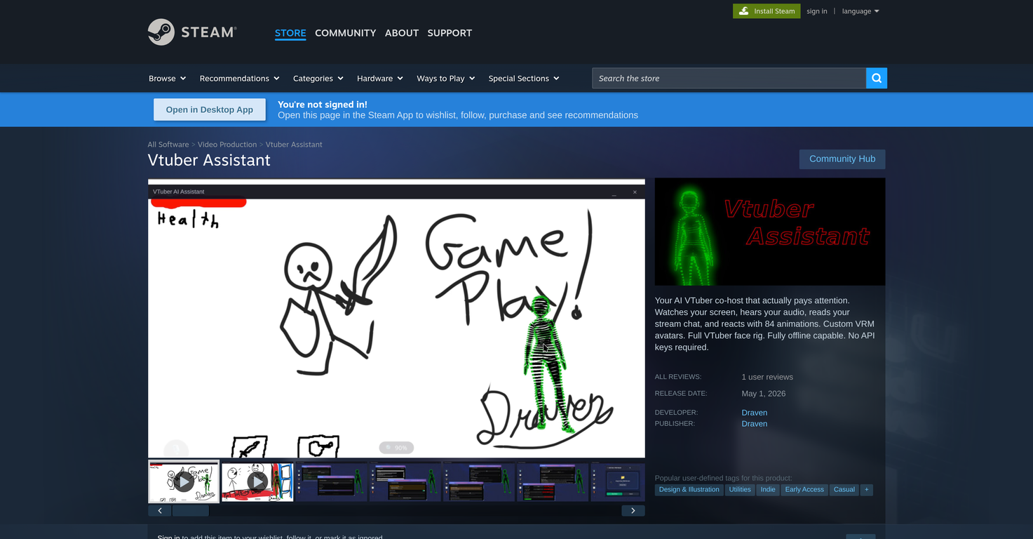 Vtuber Assistant website