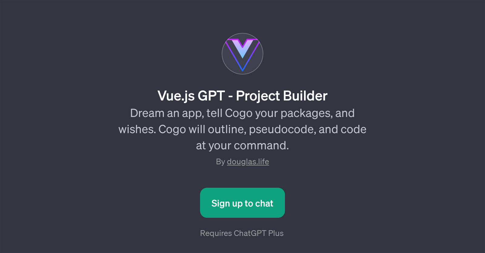 Vue.js GPT - Project Builder website