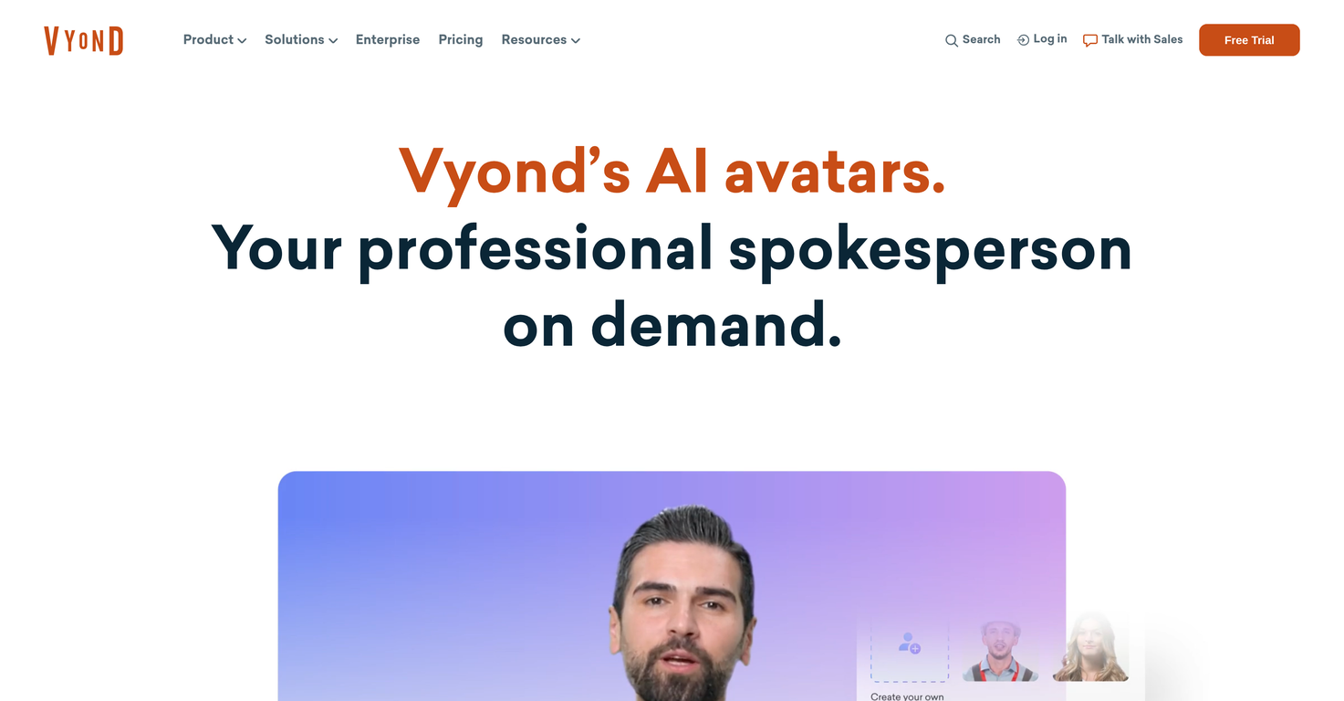 Vyond Avatars website