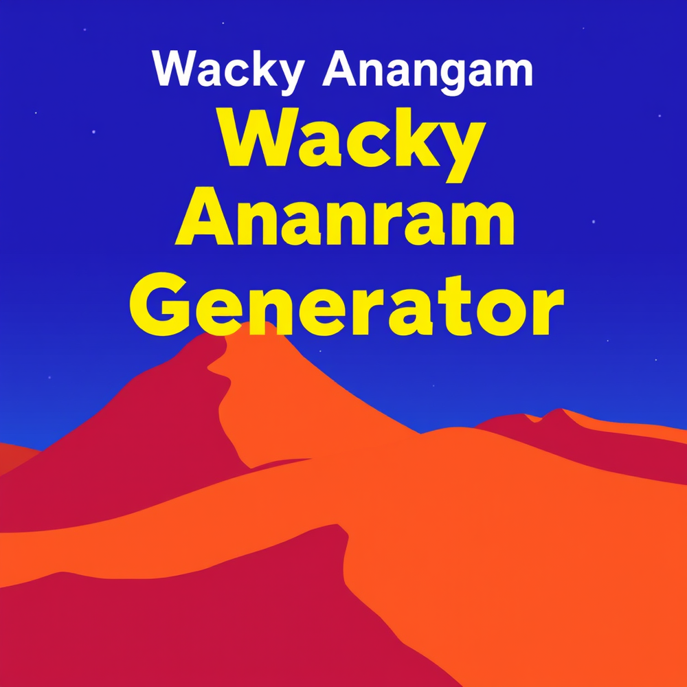 Wacky Anagram Generator website