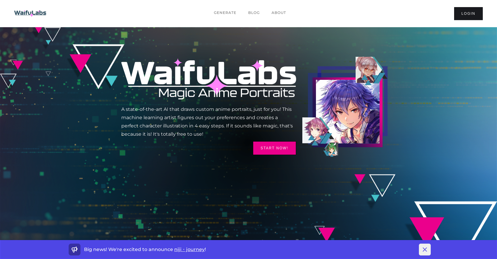 Waifulabs website