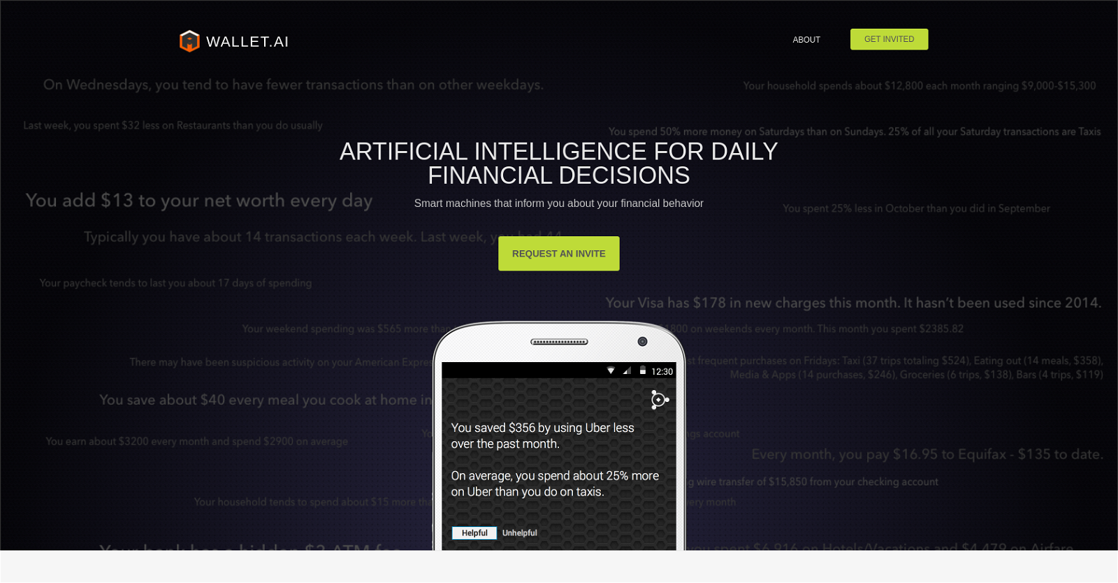 Wallet AI website