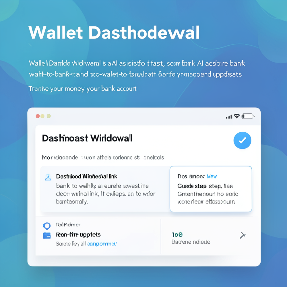 Wallet Dashboard Withdrawal website