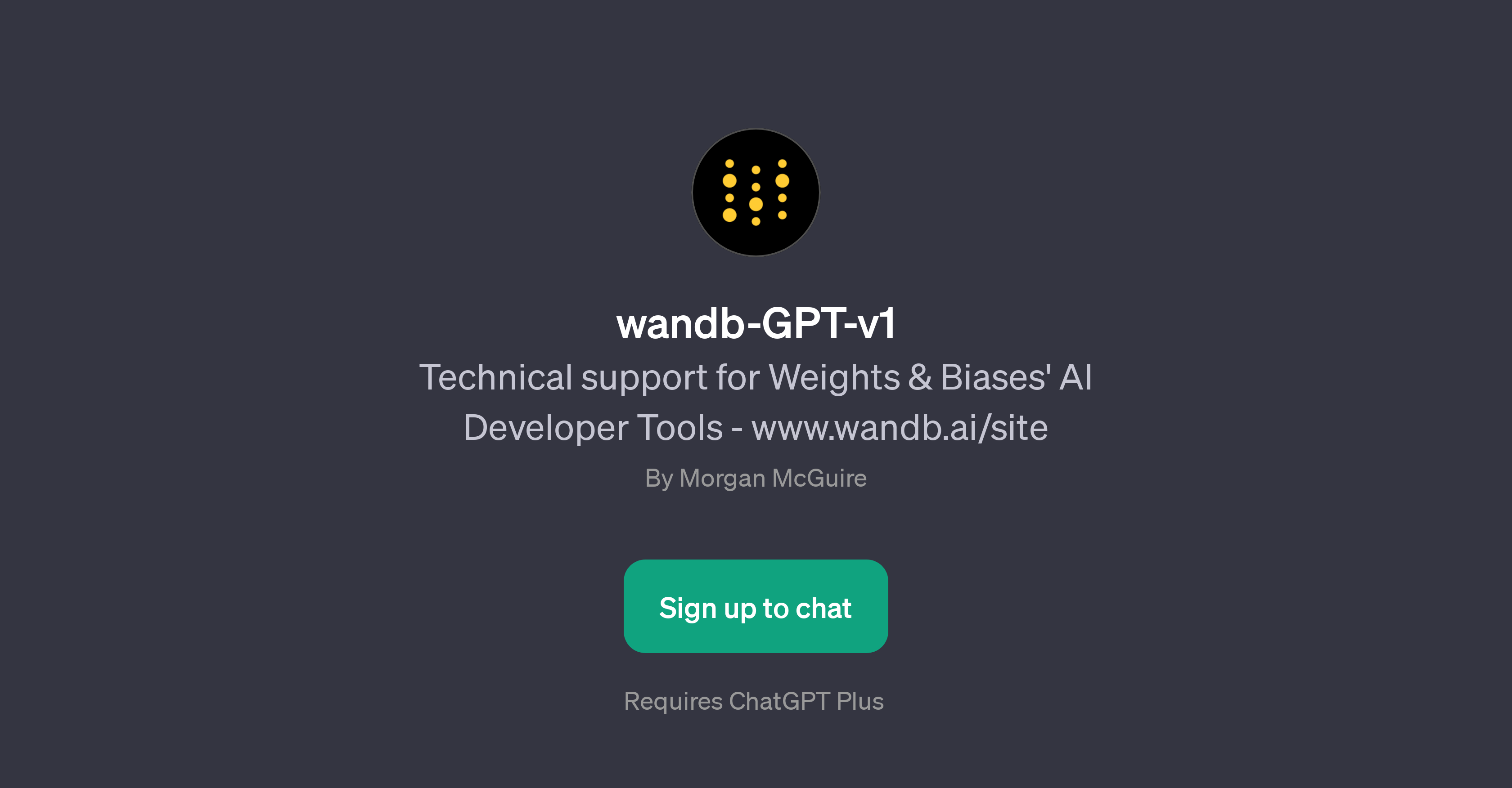 Wandb-GPT-v1 - Technical Support - TAAFT