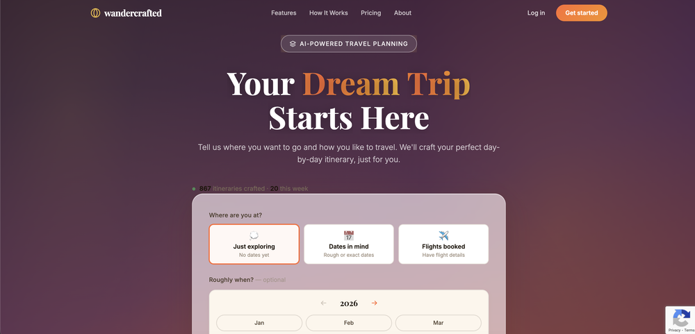 Wandercrafted website