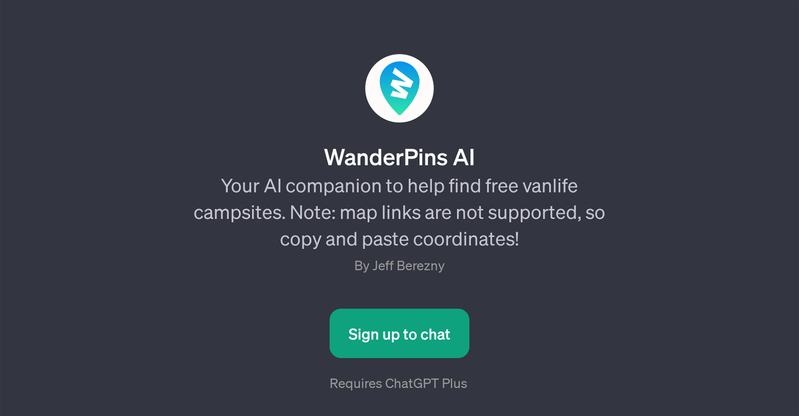 WanderPins AI website