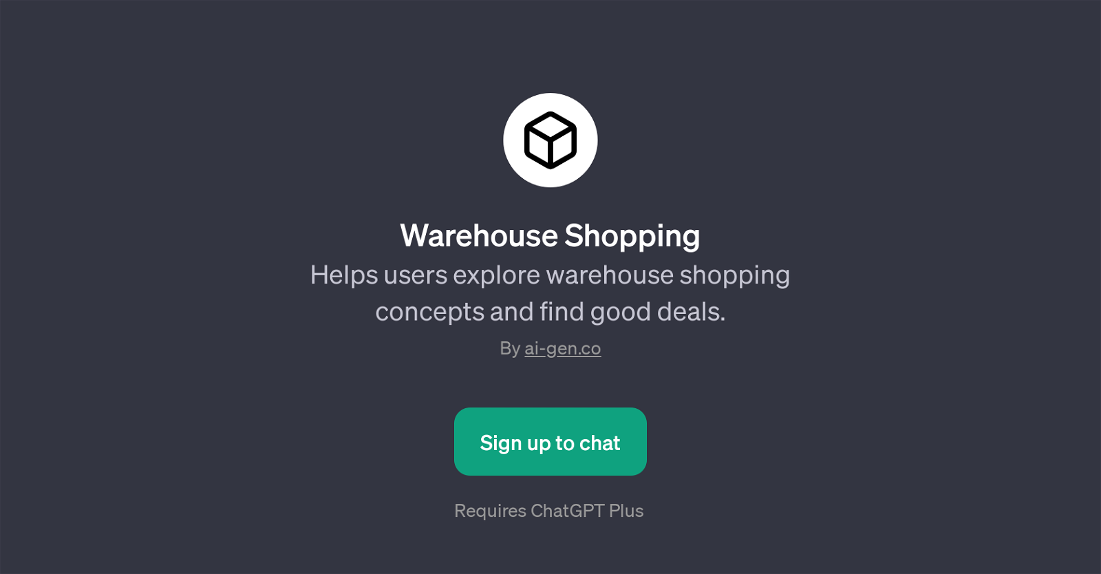 Warehouse Shopping website