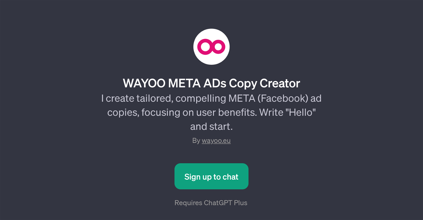 WAYOO META ADs Copy Creator website