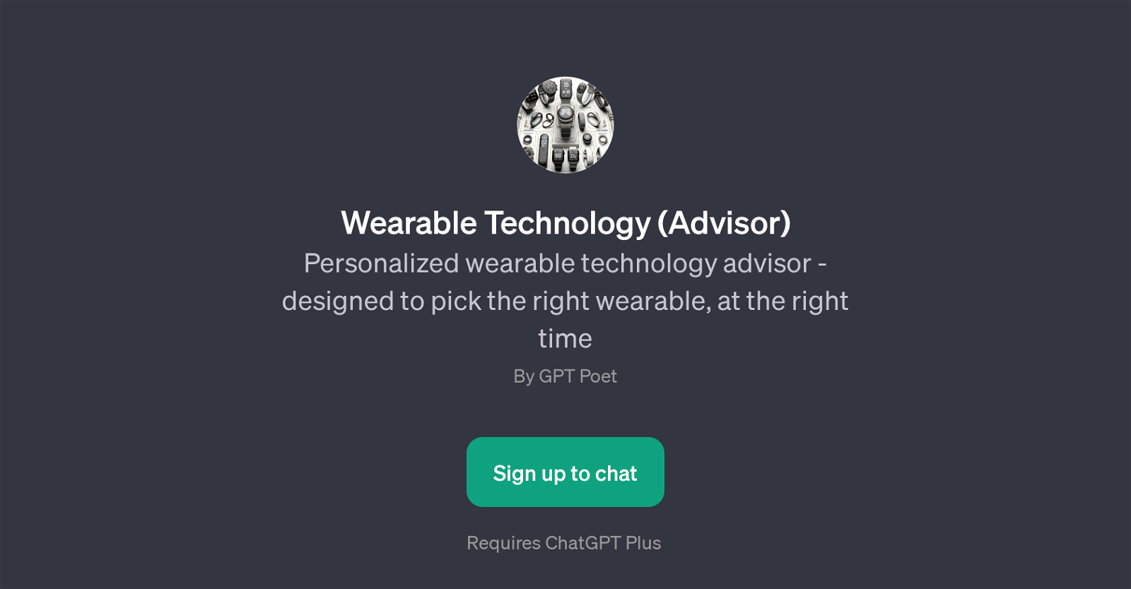 Wearable Technology (Advisor) website