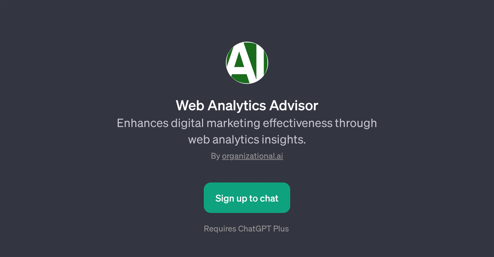 Web Analytics Advisor website