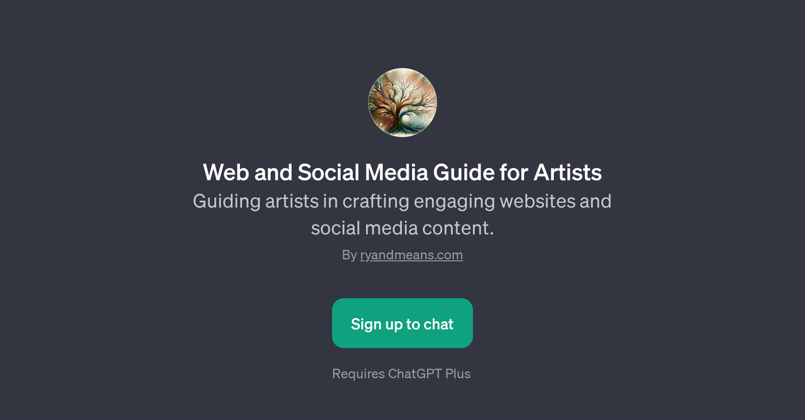 Web and Social Media Guide for Artists website