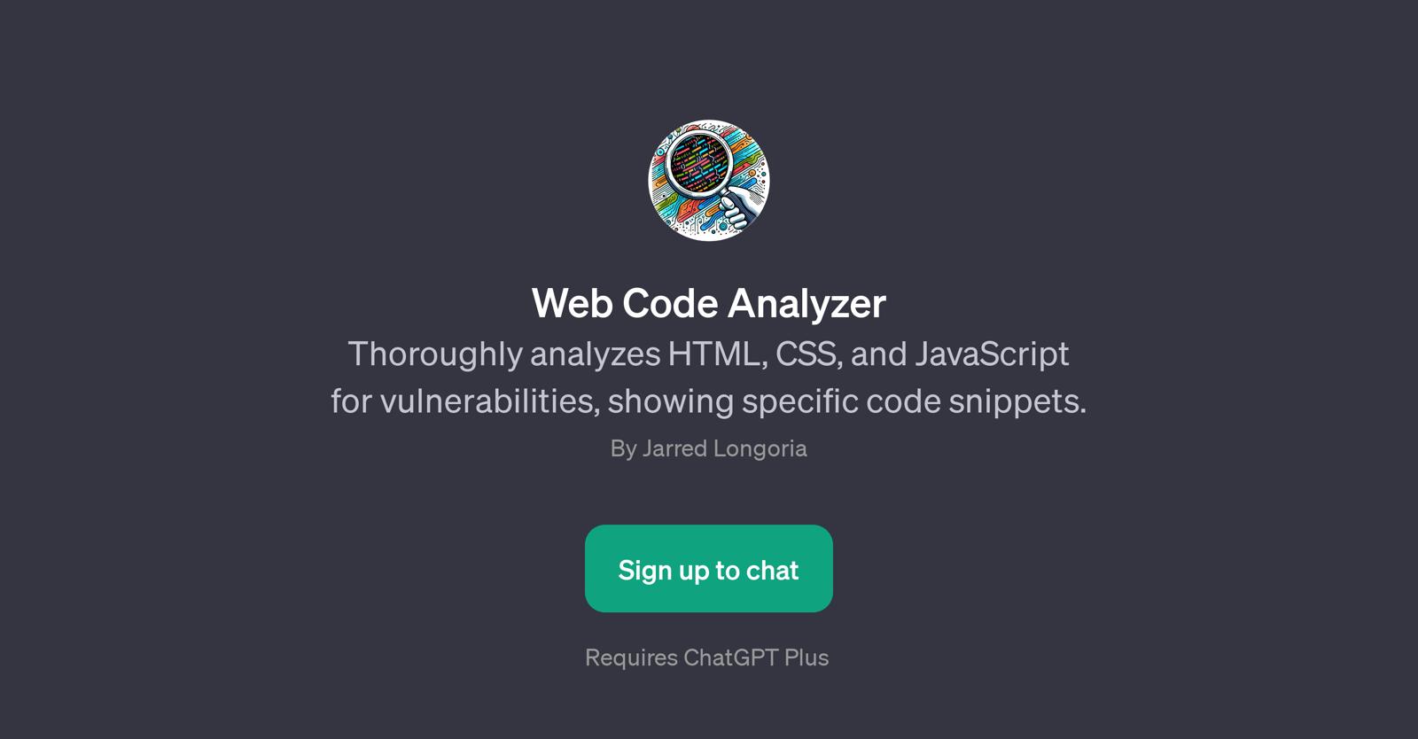 Web Code Analyzer website