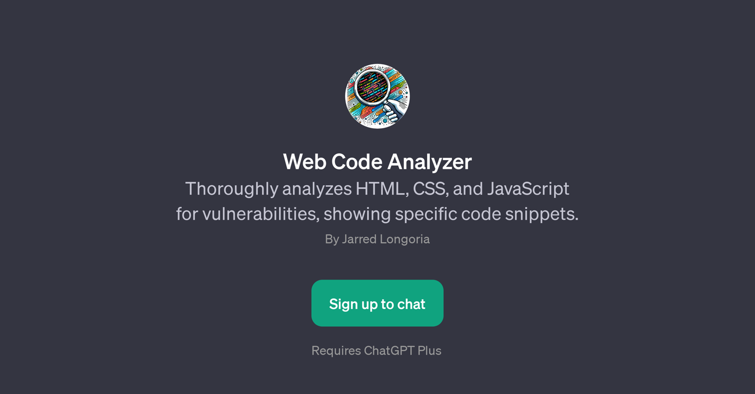 Web Code Analyzer website