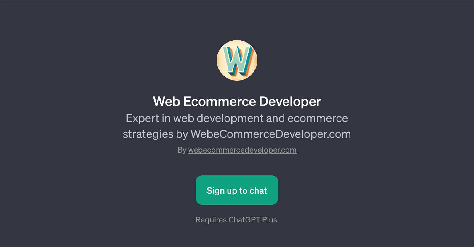 Web Ecommerce Developer website