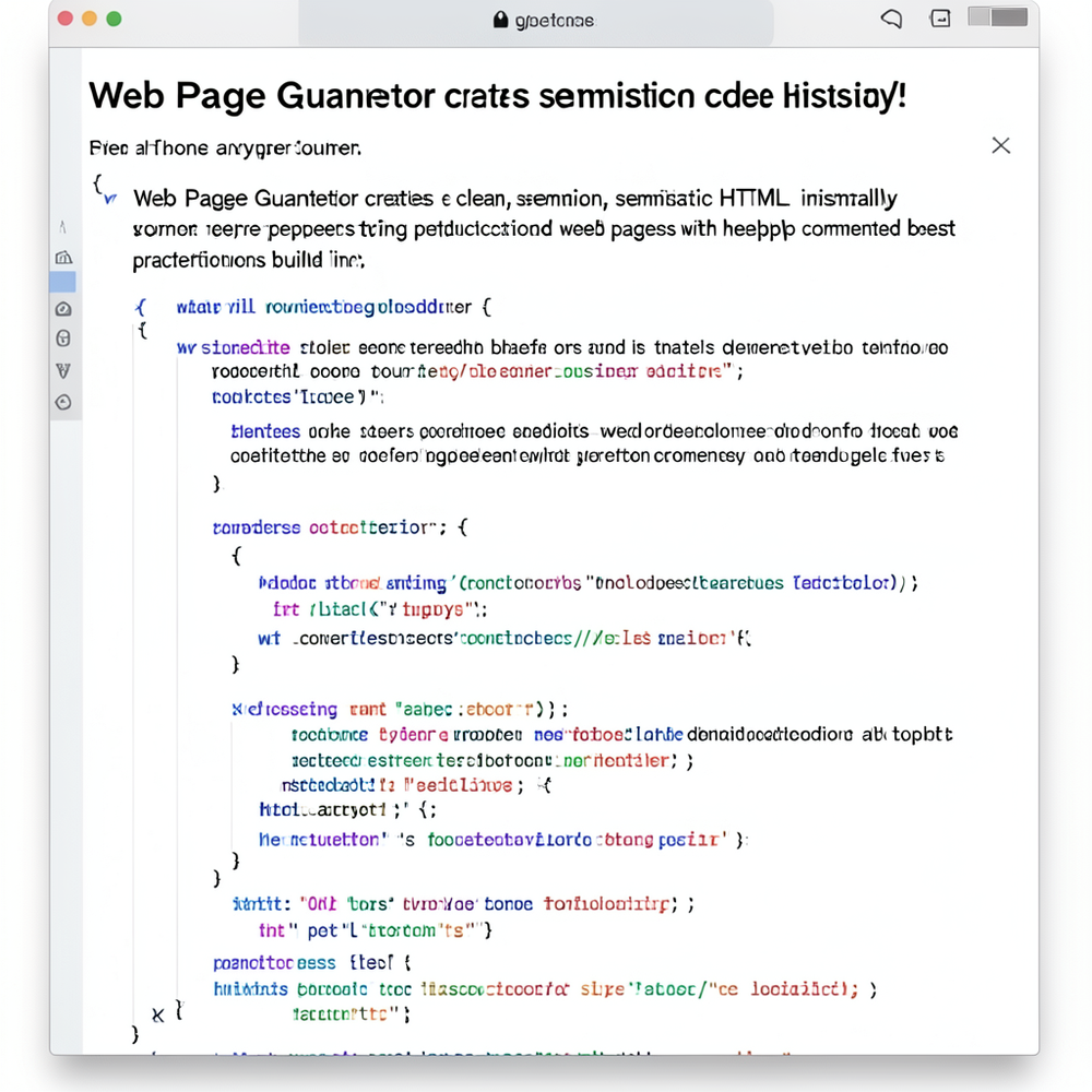 Web Page Generator website