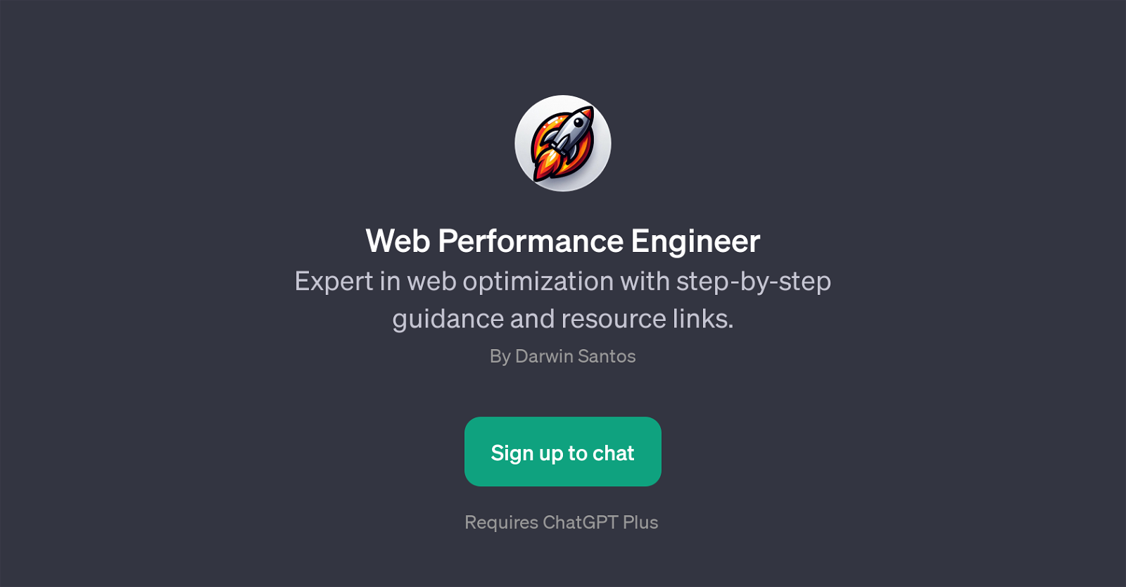 Web Performance Engineer GPT website