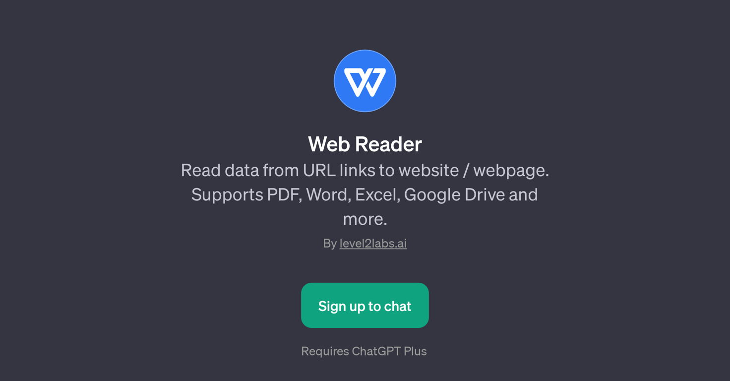 Web Reader website