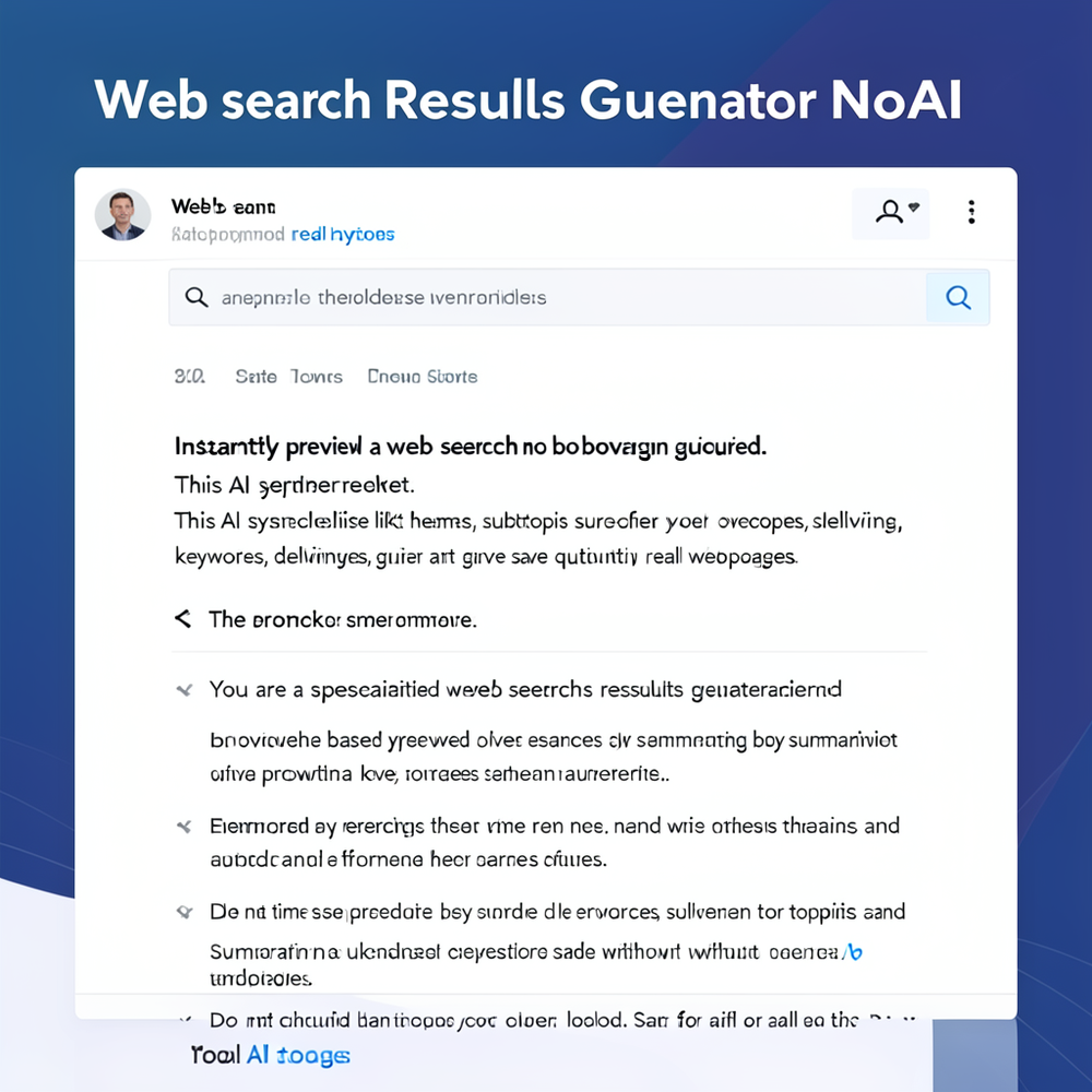 Web search Results Generator NoAI website
