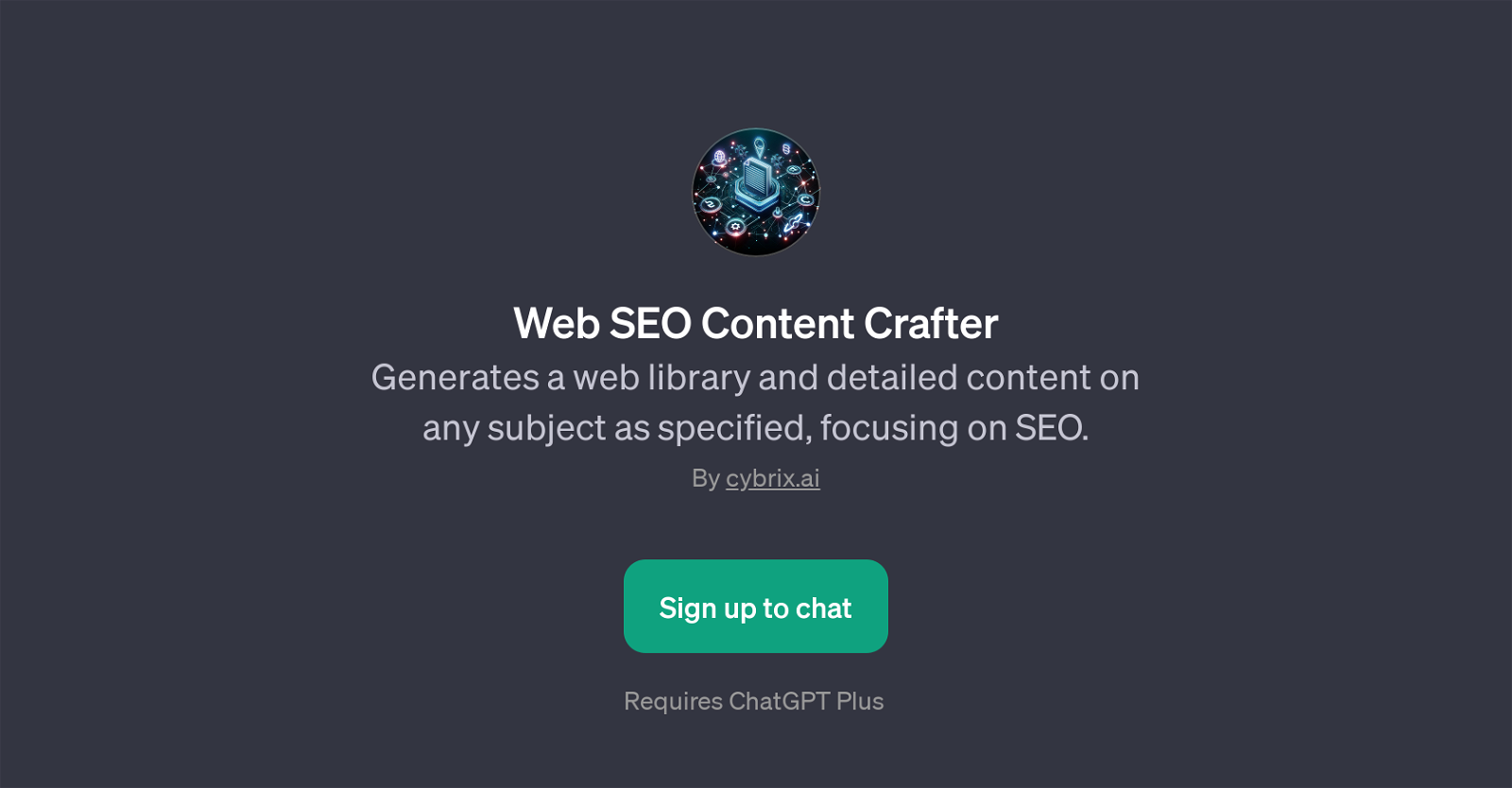 Web SEO Content Crafter website