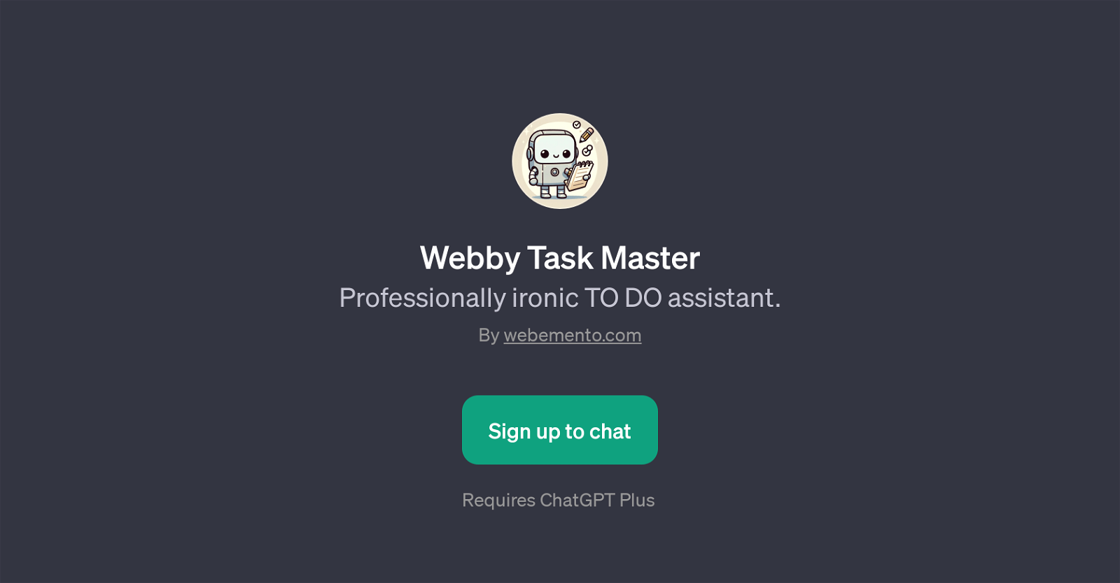 Webby Task Master website