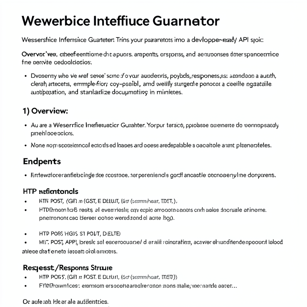 Webservice Interface Generator website