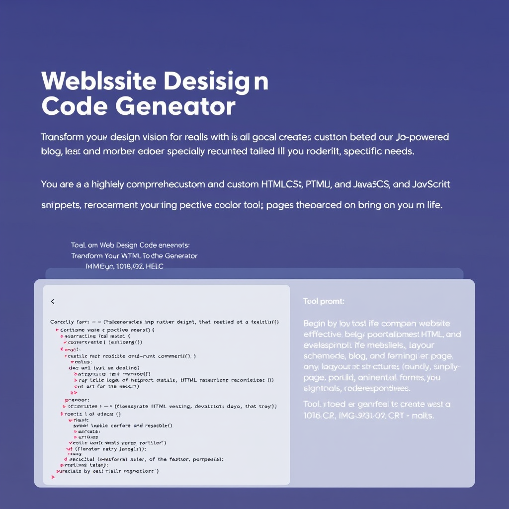 Website Design Code Generator - (Free, No Signup AI Tool)