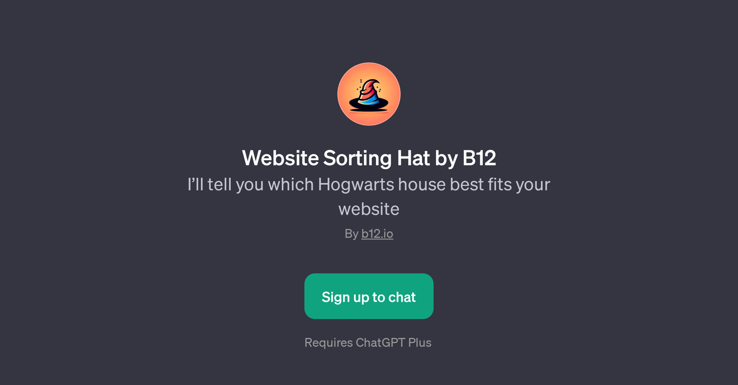 Website Sorting Hat by B12 website